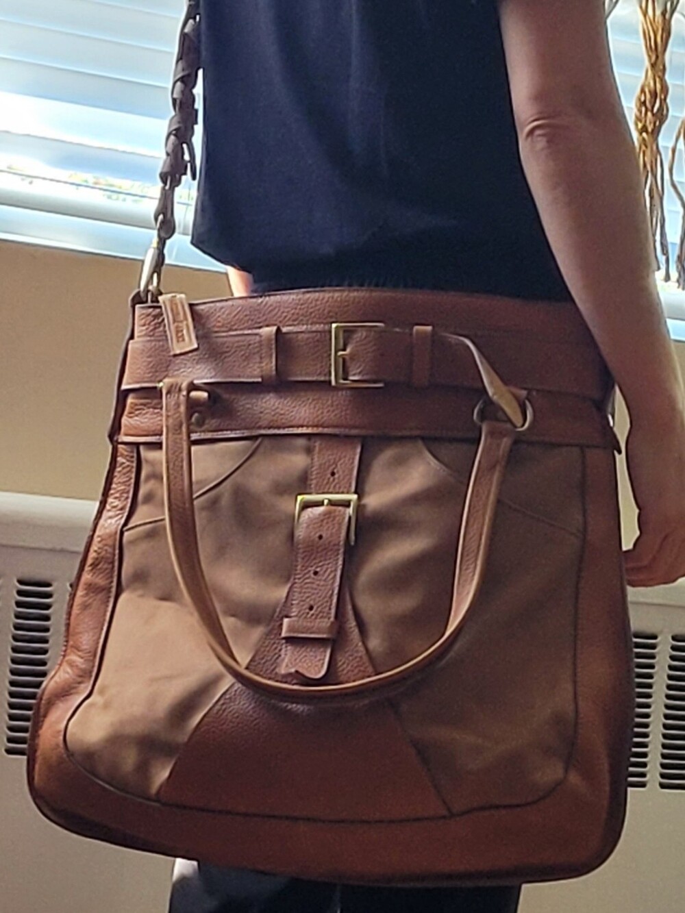 NOS Denis Gagnon x Fullum & Holt Structured Leather/Canvas Tote